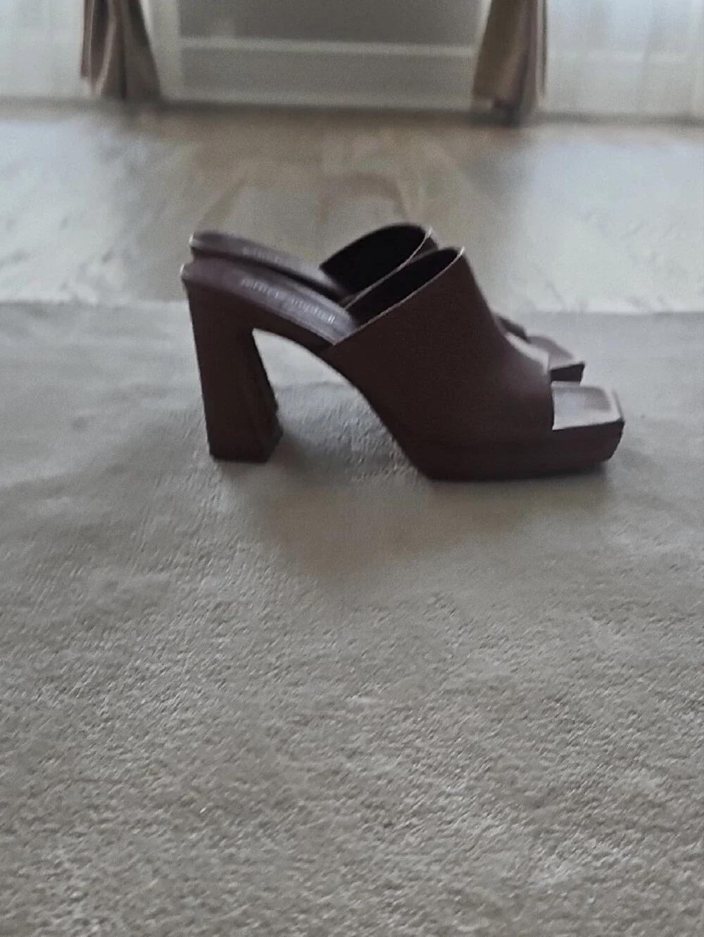 Jeffrey Campbell Leather Platform Mule Heels - Picture 6 of 6